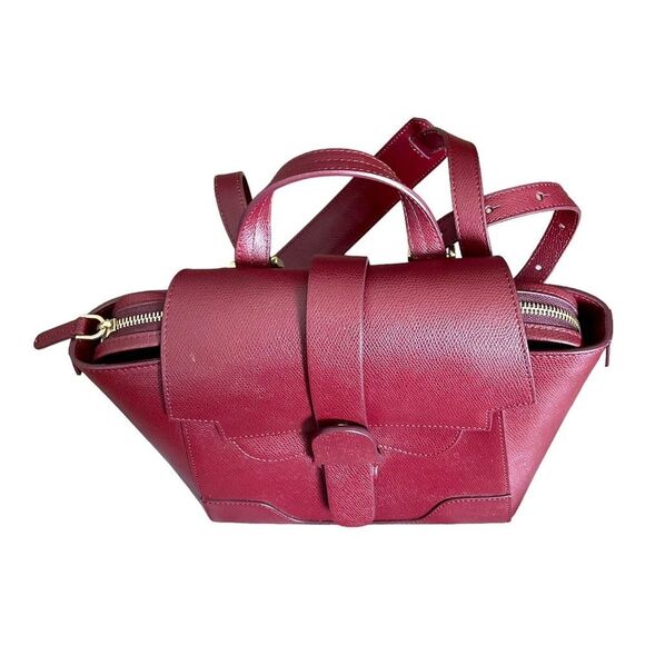 Senreve Mini Maestra Bag Chianti Leather Tote Backpack Crossbody Satchel Red main image 5